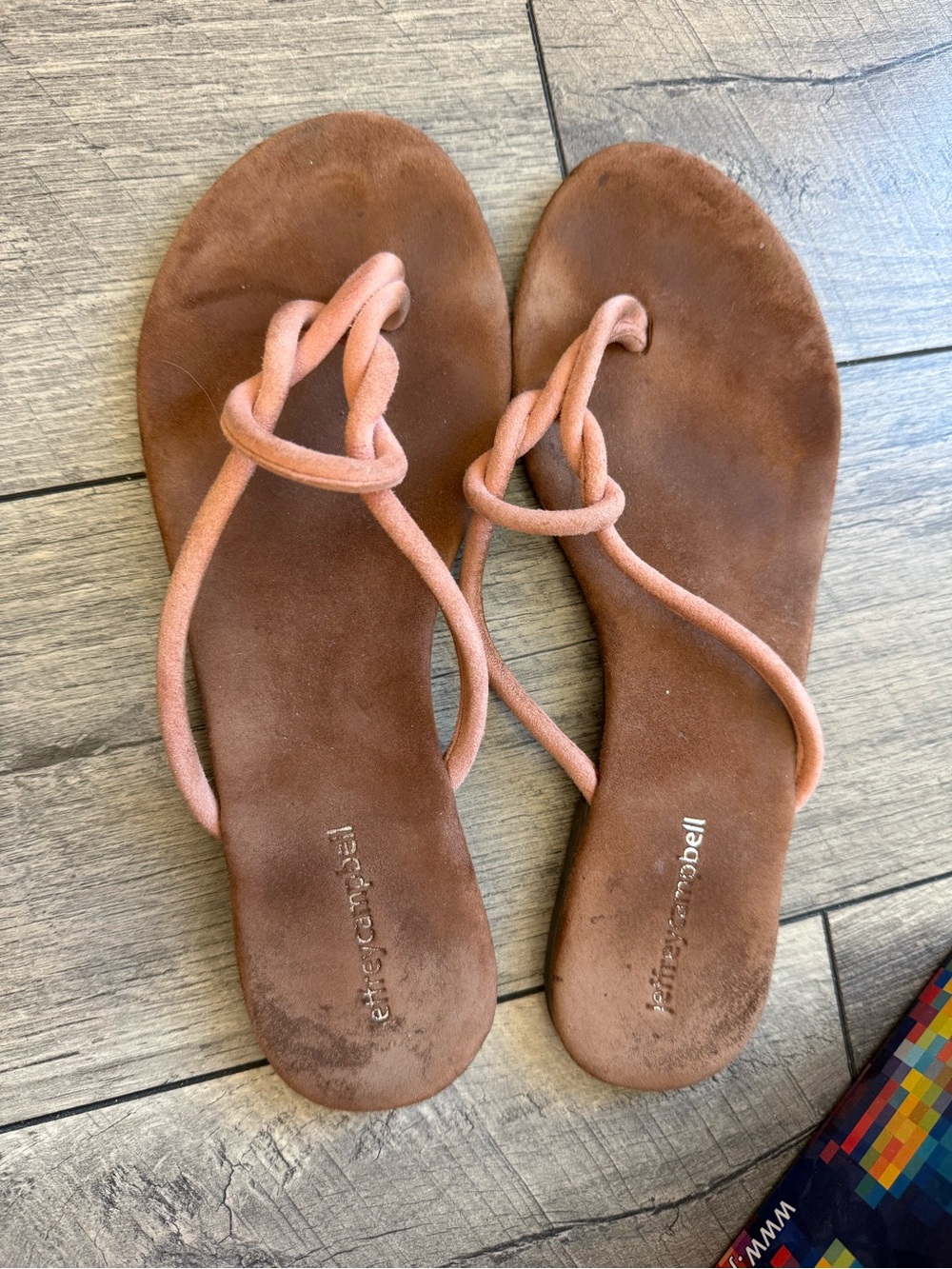 Jeffrey Campbell Pink Rope Knot Slide Sandals